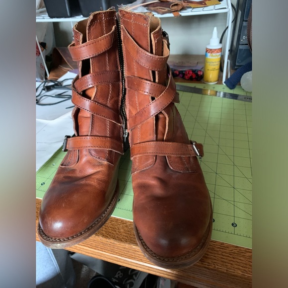 Freebird Raine Strappy Leather boots, 11, cognac - Picture 6 of 9